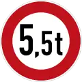 Aufschrift "5,5t"