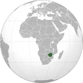 Localização de Zimbábue, Zimbabué, Zimbabwe
