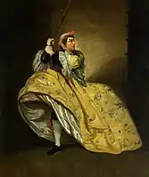 David Garrick em Esposa Provocada de Vanbrugh, Theatre Royal, Drury Lane 1763