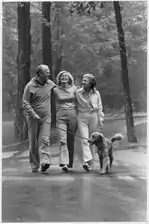 Gerald e Betty Ford, filha Susan e Liberty, em Camp David