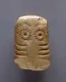 Ídolo cilíndrico oculado em calcário, Moncarapacho, Calcolítico, Calcário/Esculpido