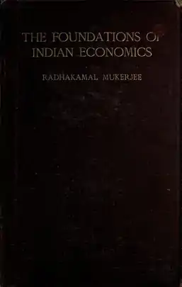 The foundations of Indian economics (A fundação da economia indiana), livro de Radhakamal Mukerjee