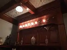 Very old light bulbs iside the Mabel Tainter