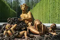 Yellow sculpture in a park