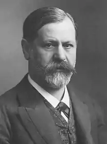 Pictured is Sigmund Freud, the founder of the psychoanalytic school of psychology