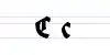 Uppercase and lowercase C in Fraktur