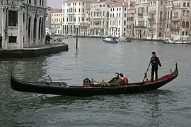 a Venetian gondola