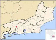 Localização de Mendes no Rio de Janeiro