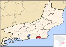 Localização de Saquarema no Rio de Janeiro